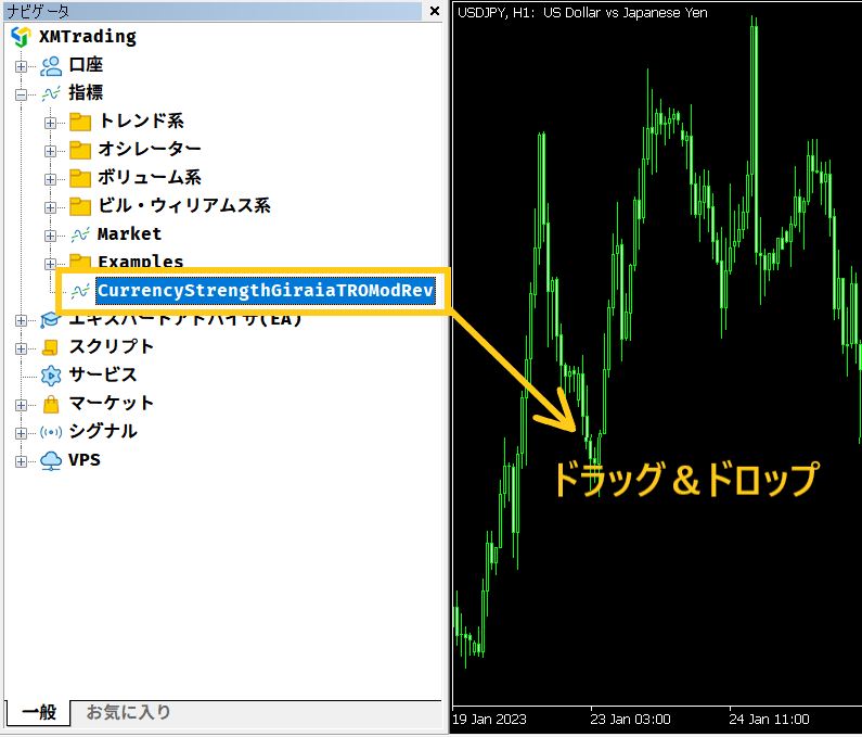 Absolute currency strengthの設定手順6