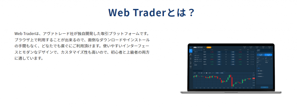 WebTraderを利用できる国内FX業者・AVA TRADE