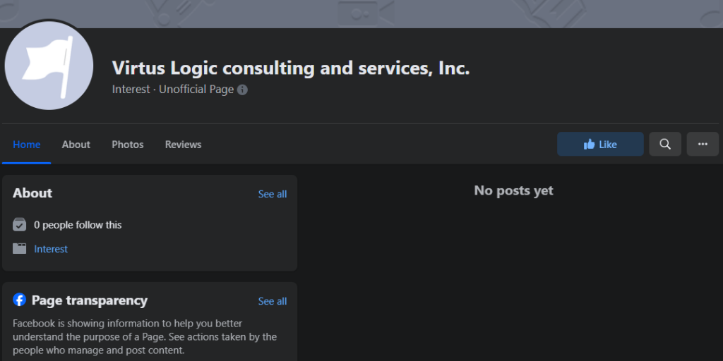 Virtus Logic Consulting & ServicesのFacebookアカウント